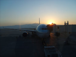 Airplane on Mongolian airport