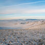 Frozen steppe in Mongolia