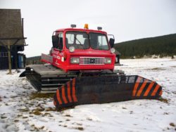 Red Snow Groomer