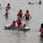 Family Basking In The Sea