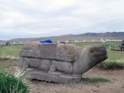 Stone Turtle In Mongolia