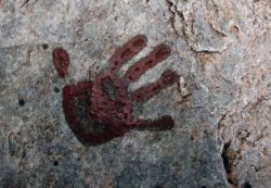 Handprint on the stone