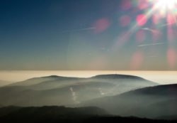 The view from the mountains to the inversion