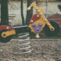 Motorbike on children playground