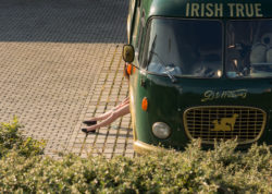 Irish bus and girl’s leg