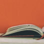 Red background book
