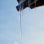 Icicle on the gutter