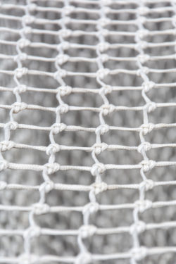 White net of soccer goal in detail