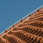 Roof tiles close up