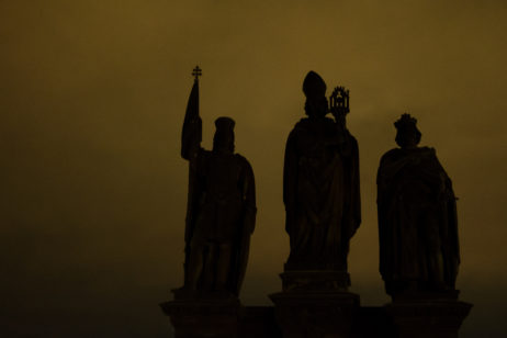 Statues on the Charles Bridge in Prague