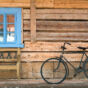 Wooden House and Bicycle