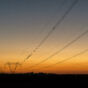 Power line at sunset