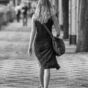 Beautiful woman walking on the street