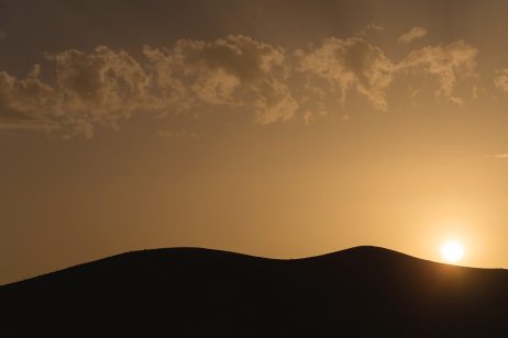 Sunset over the hills