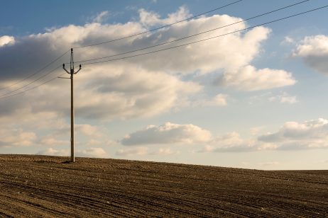 Electric Pole in the Plowed Field