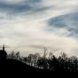 Silhouette of a Church on the Hill