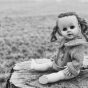 Vintage Doll in Black and White